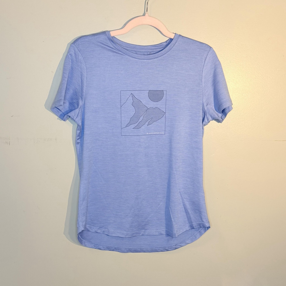 Black Mountain Shirt Womens M‎ Blue Jersey Moisture Wicking Quick Dry Tagless